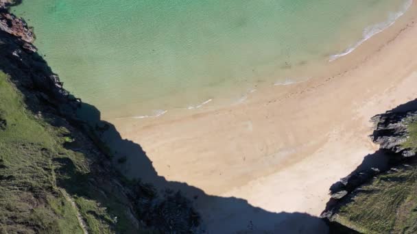 Aerial View Melmore Head Beach County Donegal Ireland — Video
