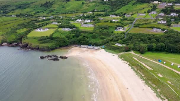 Aerial Fintra Beach Killybegs County Donegal Ireland — Video