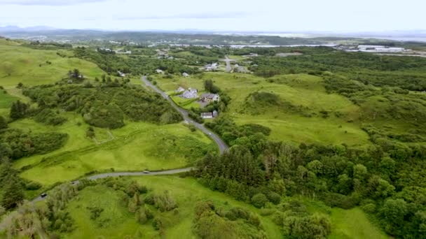 Aerial View Fintra Road Killybegs County Donegal Ireland — Video Stock