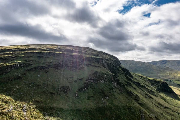 Vue Aérienne Montagne Altnadewon Entre Ardara Killybegs Dans Comté Donegal — Photo
