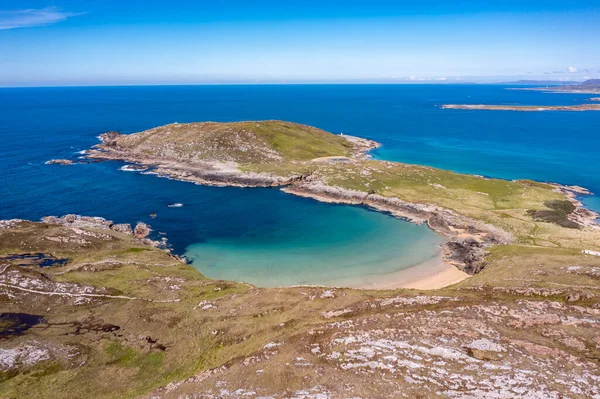 Aerial View Melmore Head Beach County Donegal Ireland — ストック写真