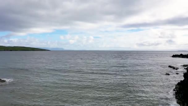 Aerial Fintra Beach Killybegs County Donegal Ireland — Vídeos de Stock