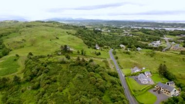 Aerial view of the Fintra road by Killybegs County Donegal, Ireland.