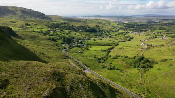 Aerial View Road Ardara Killybegs County Donegal Republic Ireland — Vídeos de Stock