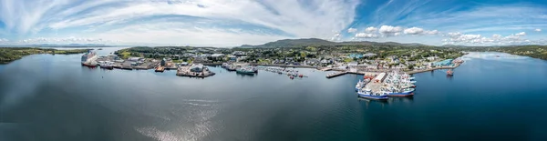 Aerial View Killybegs Huge Cruise Ship County Donegal Ireland All — Stockfoto