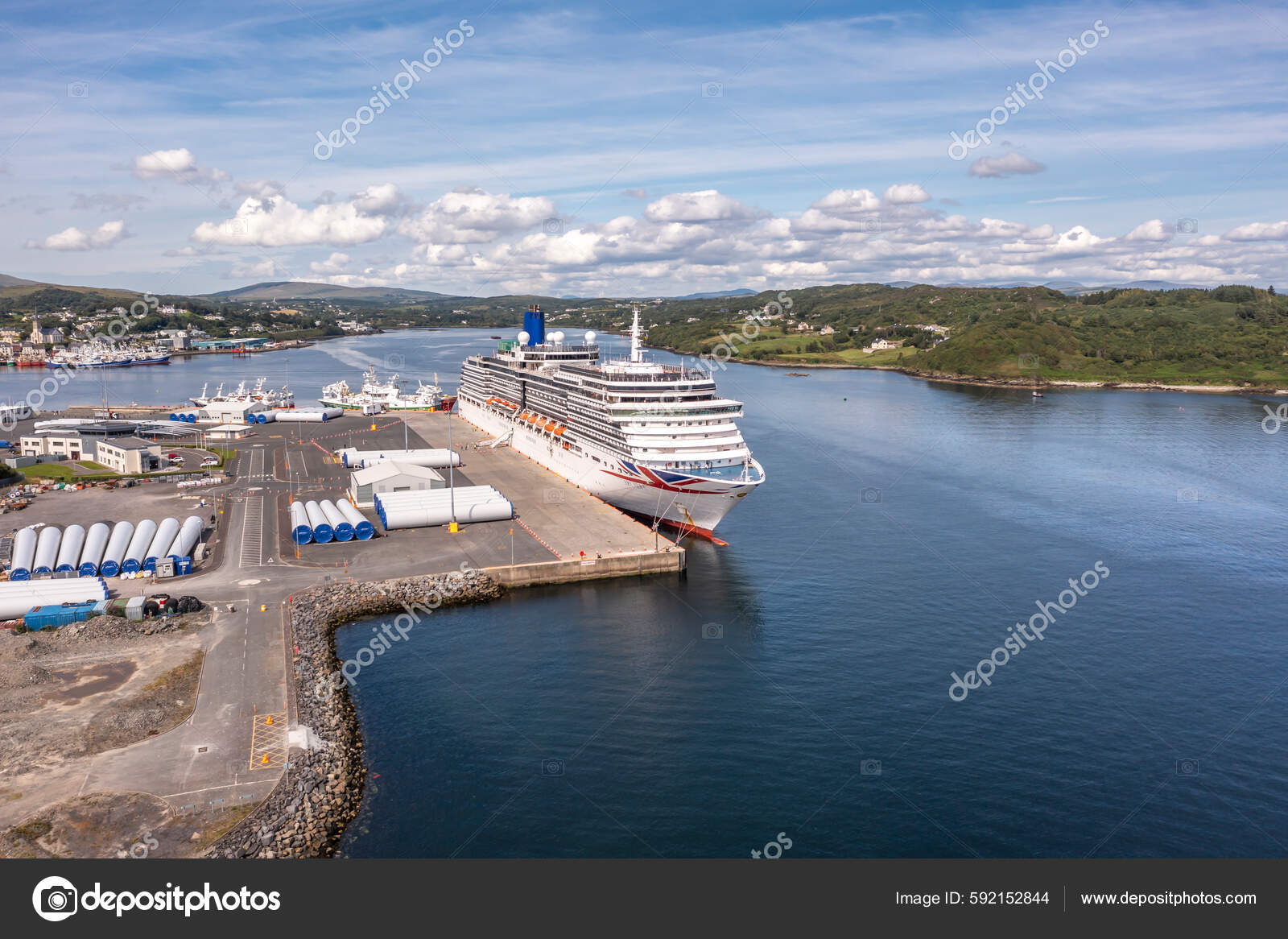 Killybegs Ireland July 2022 Arcadia Cruise Ship Cruises Fleet Visiting