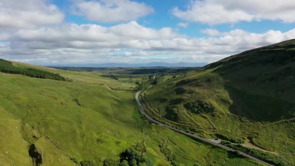 Aerial View Road Ardara Killybegs County Donegal Republic Ireland — kuvapankkivideo