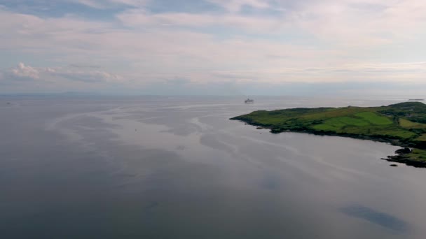 Cruise Ship Leaving Visiting Killybegs First Time Ireland — Videoclip de stoc