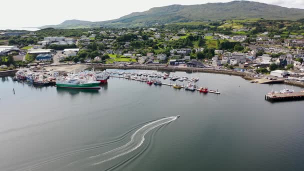 Killybegs Ireland July 2022 Killybegs Most Important Fishing Harbour Ireland — Stockvideo