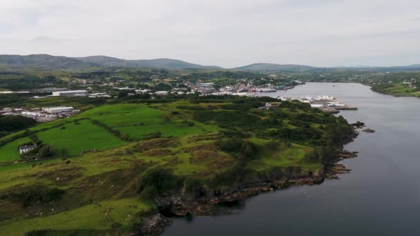 Killybegs Ireland July 2022 Killybegs Most Important Fishing Harbour Ireland — Vídeo de Stock