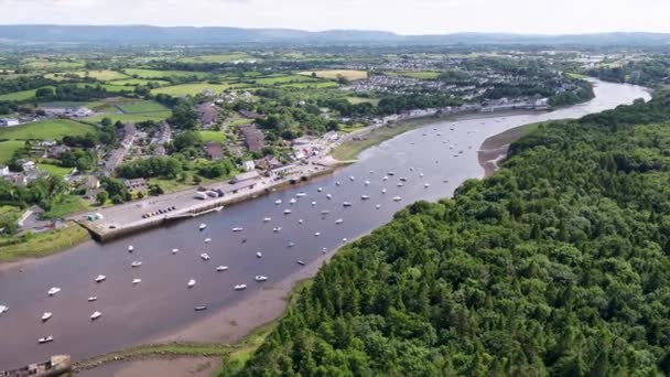 Aerial View Ballina County Mayo Republic Ireland — Vídeo de Stock