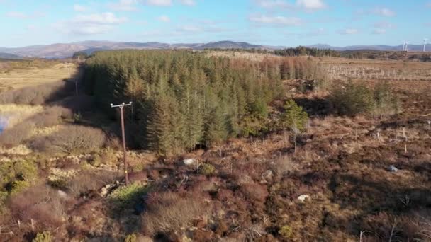 Fliegen Über Torfmoor County Donegal Irland — Stockvideo