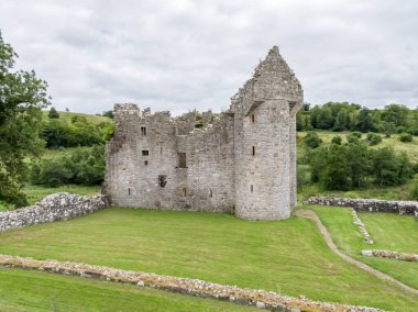 Enniskillen 'den Güzel Monea Şatosu, Fermanagh İlçesi, Kuzey İrlanda.