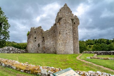 Enniskillen 'den Güzel Monea Şatosu, Fermanagh İlçesi, Kuzey İrlanda.