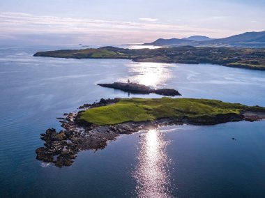 Aerial of Carntullagh Head by Killybegs in County Donegal - Republic of Ireland.