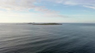 Aerial view of Inishbofin island by Magheraroarty, County Donegal, Ireland