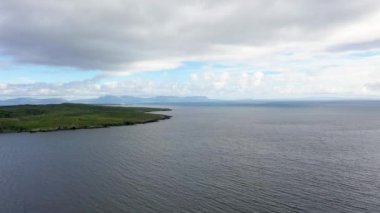 Aerial view of the Atlantic from Fintra by Killybegs, County Donegal, Ireland.