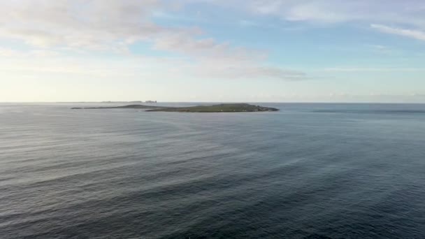 Aerial View Inishbofin Island Magheraroarty County Donegal Ireland — Stock Video