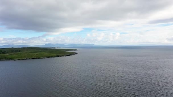 Aerial View Atlantic Fintra Killybegs County Donegal Ireland — Video