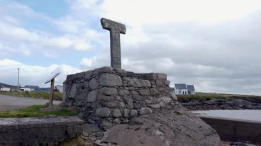 The Tau Cross on Tory Island, County Donegal, Ireland.
