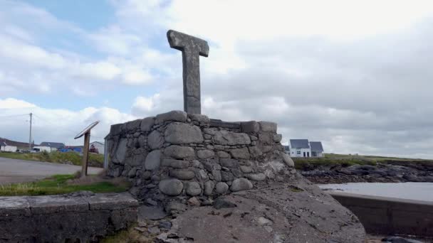Tau Cross Острове Тори Графство Донегал Ирландия — стоковое видео