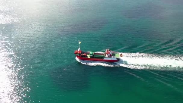 Arranmore County Donegal Ireland August 2022 Red Arranmore Ferry Leaving — Vídeo de stock