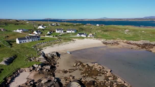 Aerial View Clouhhcorr Beach Arranmore Island County Donegal Republic Ireland — Stok video
