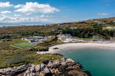 Aerial view of Leabgarrow on Arranmore Island in County Donegal, Republic of Ireland.