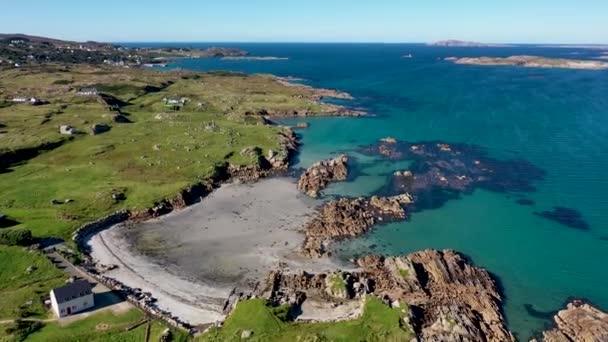 Aerial View Clouhhcorr Beach Arranmore Island County Donegal Republic Ireland — Vídeos de Stock