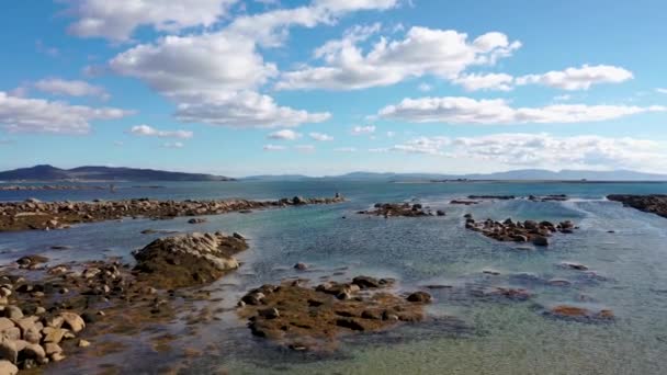 Aerial View Clouhhcorr Beach Arranmore Island County Donegal Republic Ireland — Vídeos de Stock