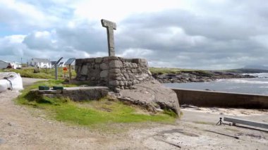 The Tau Cross on Tory Island, County Donegal, Ireland.