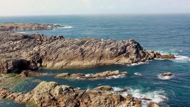 Aerial View Lighthouse Tory Island County Donegal Republic Ireland — Stockvideo