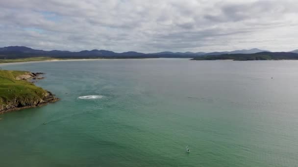 Aerial Beautiful Coast Downings County Donegal Ireland — Vídeos de Stock