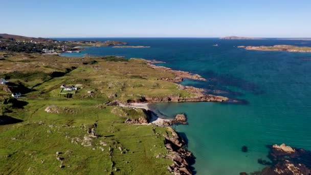 Aerial View Clouhhcorr Beach Arranmore Island County Donegal Republic Ireland — Vídeo de Stock