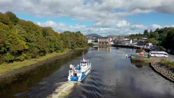 Donegal Town County Donegal Ireland September Waterbus Arriving Town — 图库视频影像