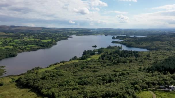 Letecký Pohled Jezero Eske Donegalu Irsko — Stock video