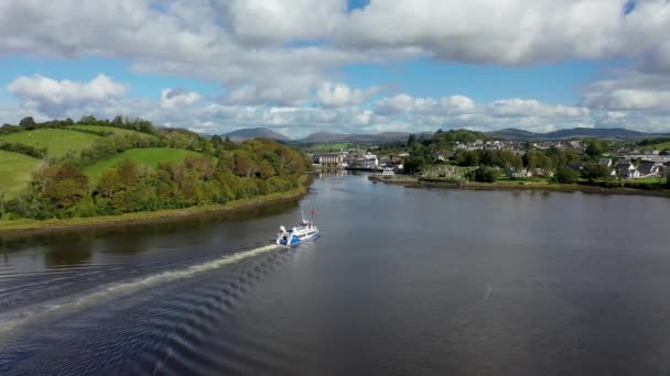 Donegal Town County Donegal Ireland September 2022 Waterbus Arriving Town — Stock Video