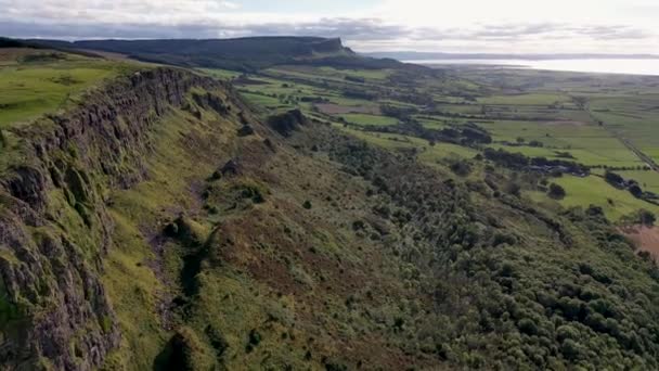 北爱尔兰Gortmore的空中景观 — 图库视频影像