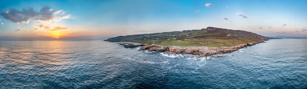 Zachód Słońca Crohy Head Hrabstwie Donegal Irlandia — Zdjęcie stockowe