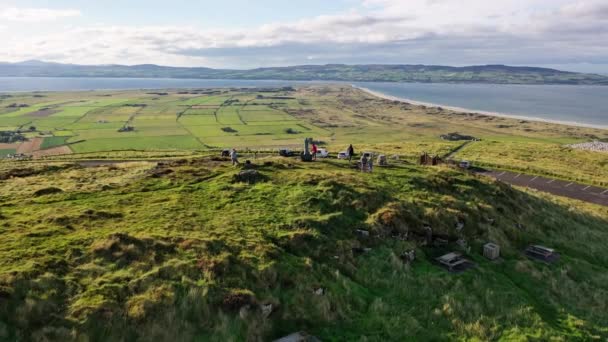 Gortmore Northern Ireland Ngiltere Eylül 2022 Manannan Mac Lir Heykeli — Stok video