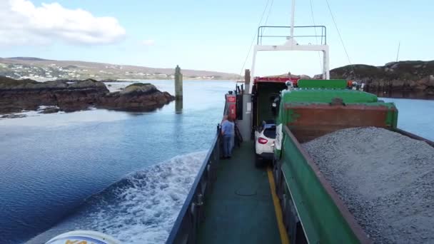 Arranmore Condado Donegal Irlanda Agosto 2022 Ferry Rojo Arranmore Entre — Vídeo de stock