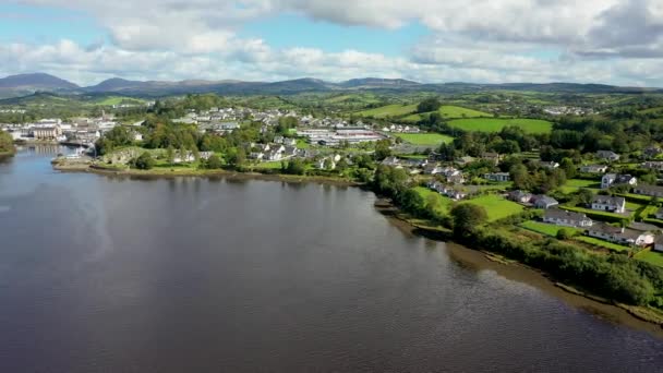 Luchtfoto Van Donegal Town County Donegal Ierland — Stockvideo