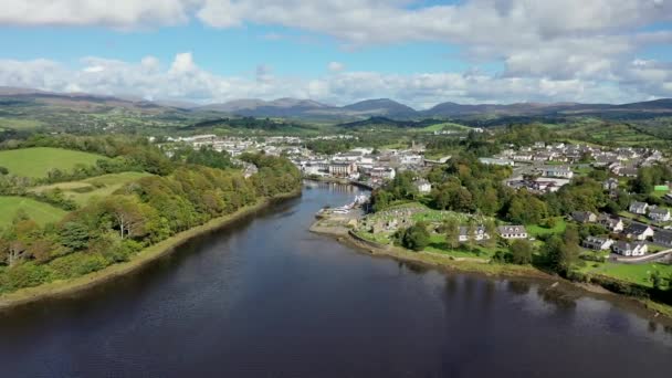 Vue Aérienne Donegal Town Comté Donegal Irlande — Video