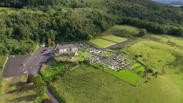 北爱尔兰St Aidans Magilligan的空中景观 联合王国 — 图库视频影像