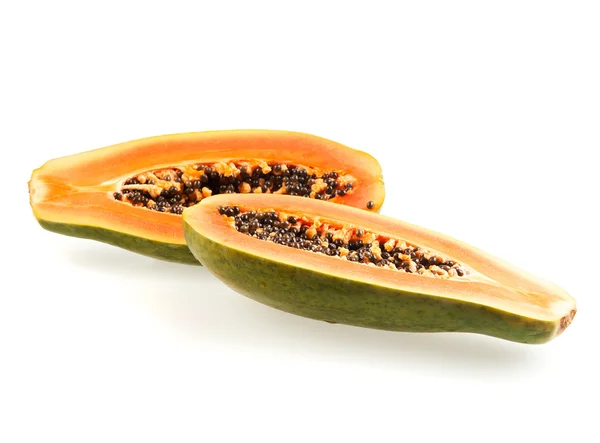 Halbierte Papaya — Stockfoto