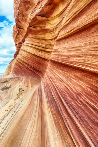 Wave Impressionante Vivido Vorticoso Pietrificata Formazione Arenaria Dune Coyote Buttes — Foto Stock