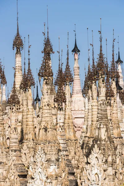 Kakku Pagody Jsou Téměř 2500 Krásné Kamenné Stúpy Ukryté Odlehlé — Stock fotografie