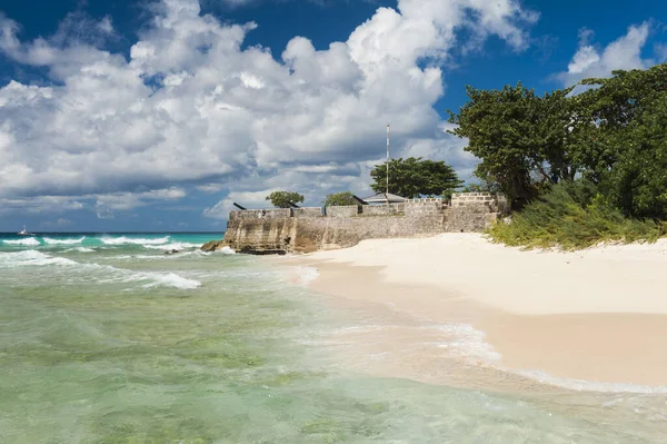 Needham Point Una Fortificación Medieval Con Cañones Tropical Isla Caribeña — Foto de Stock