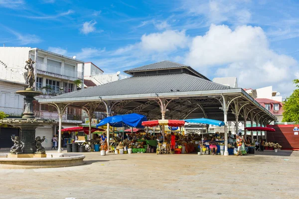 Pointe Pitre Guadeloupe November 2015 Merkezi Pazar Ayrıca Baharat Pazarı — Stok fotoğraf