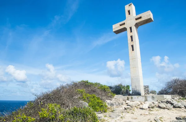 Cross Rocks View Sea Pointe Des Chateaux Most Eastern Point — Stock Photo, Image